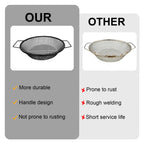 2PCS Soil Sifter for Gardening, Rock Sifter for 5 Gallon Bucket,Compost Sifter Dirt Sifter,Captures Dirt Rocks Sawdust Black Handle Upgrade Version