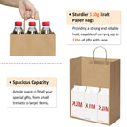 BagDream Large Paper Bags with Handles 13x7x17 Inch Kraft Brown 25 Pack