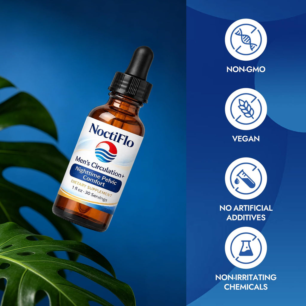 Qoenba Noctiflo Flow Support Drops for Men, 1 fl oz