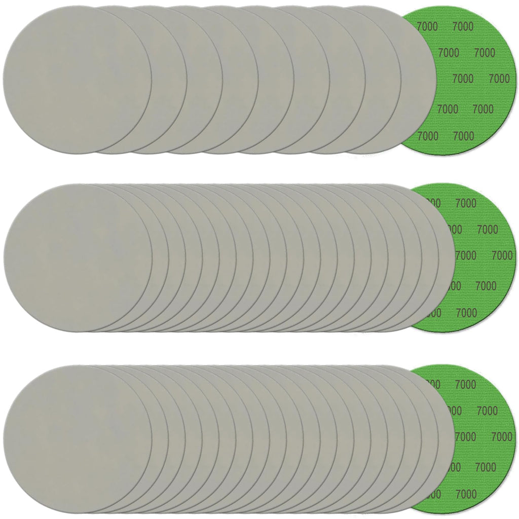 6 Inch 50 Pcs Wet Dry Sanding Discs Hook and Loop, 7000 Grit Sandpaper Automotive Wood Metal Polishing & Sanding, Silicon Carbide Sand Paper for Random Orbital Sander (Grit 7000)