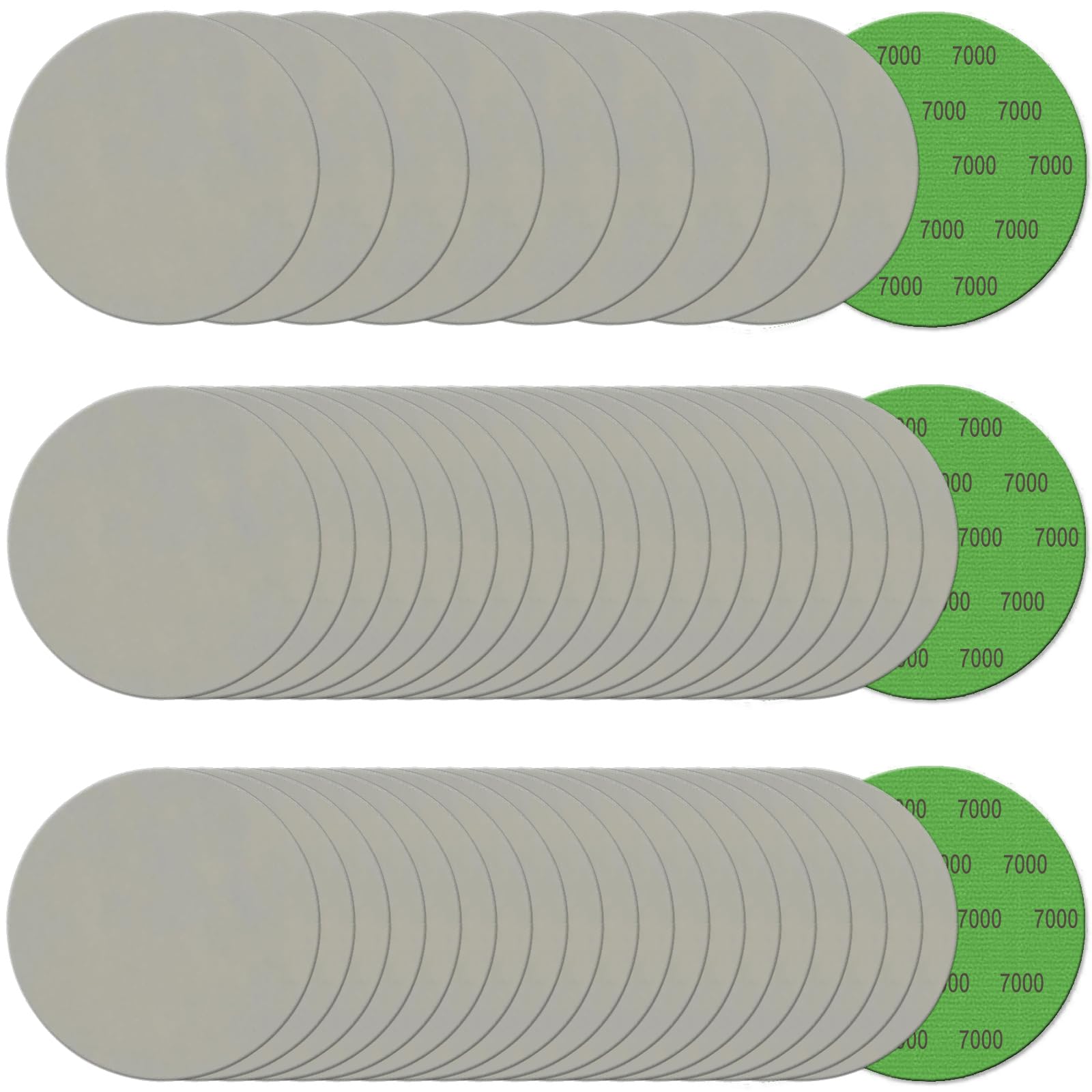 6 Inch 50 Pcs Wet Dry Sanding Discs Hook and Loop, 7000 Grit Sandpaper Automotive Wood Metal Polishing & Sanding, Silicon Carbide Sand Paper for Random Orbital Sander (Grit 7000)