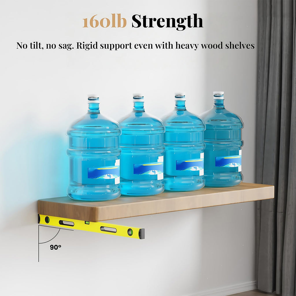 6pcs Wall Shelf Brackets Heavy Duty Floating Shelf Bracket Hidden,Invisible Black Shelving Brackets Decorative Floating Shelf Hardware Heavy Duty,Metal Shelf Support Bracket(10"-6pcs)