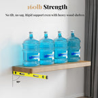 6pcs Wall Shelf Brackets Heavy Duty Floating Shelf Bracket Hidden,Invisible Black Shelving Brackets Decorative Floating Shelf Hardware Heavy Duty,Metal Shelf Support Bracket(10"-6pcs)