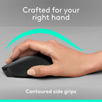 Logitech M330 Silent Plus Full Size 2.4 GHz Wireless Mouse - Black