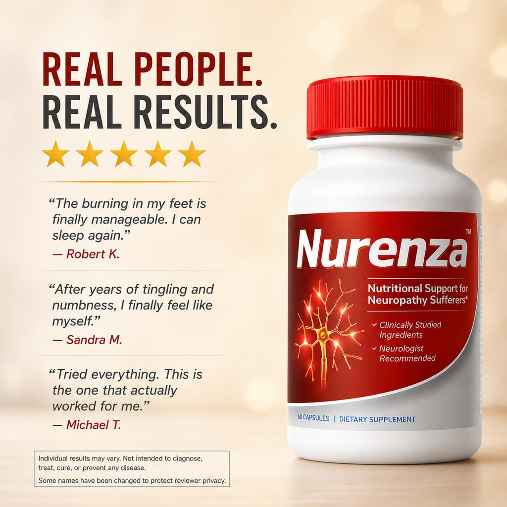 Vita Sciences Nurenza Neuropathy Supplement for Nerve Health and Fast Repair. Natural R-ALA Form 40x Strength with Vitamins and Antioxidants to Renew and Revitalize Feet, Hands, Legs, and Toes. 60 Ct.