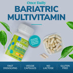 Bariatric Choice Once-Daily Bariatric Multivitamin with 45 mg of Iron | Easy to Swallow Capsule | Vitamin for Bariatric Surgery Patients | 30 Count (1-Month Supply)