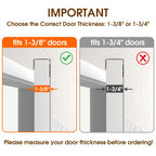 KitchLife Long Over The Door Hooks Hanger with 15.75" Extended Arms, Fits 1 3/8" Doors, L40U - Upgraded Thickened Heavy Duty Bathroom Accessories and Towel Rack Organization - 1 Pack, Glossy White