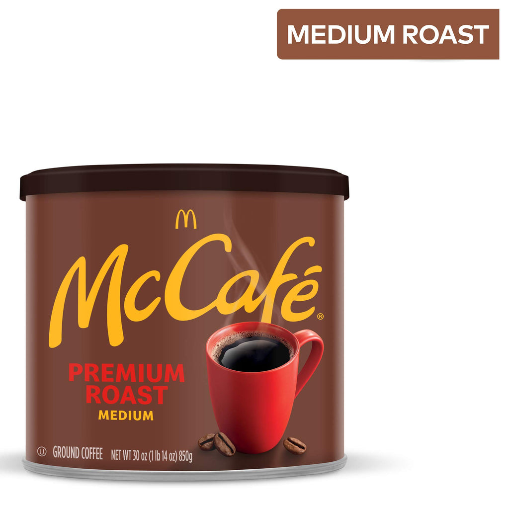 McCafe Premium Roast, Medium Roast Ground Coffee, 30 oz Canister
