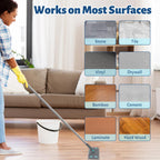 3-in-1 Detachable Broom and Mop Set Combo for House Cleaning, Collapsible Broom and Mop for RV Camping, Home, Dorm, Extension Pole, Window Squeegee, Grey