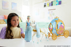 Mattel Disney Princess Toys, Cinderella’s Rolling Carriage, Fashion Doll-Sized with White Horse Featuring Brushable Mane & Tail, Inspired by The Movie