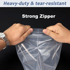 Foopama 20 PCS 12" x 18" Thick 5 Mil Clear Zip Poly Lock Plastic Bags Seal Reclosable Zip Bag Heavy-Duty Clothing T-Shirt Toys Snacks Zipper Bags