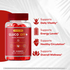 (2 Pack) Gluco Off Gummies - GlucoOFF + Advanced Formula Premium All Natural Ingredients Maximum Strength, Daily Support Gummys Vitamins for Health and Wellness Reviews, 120 Gummies for 2 Months