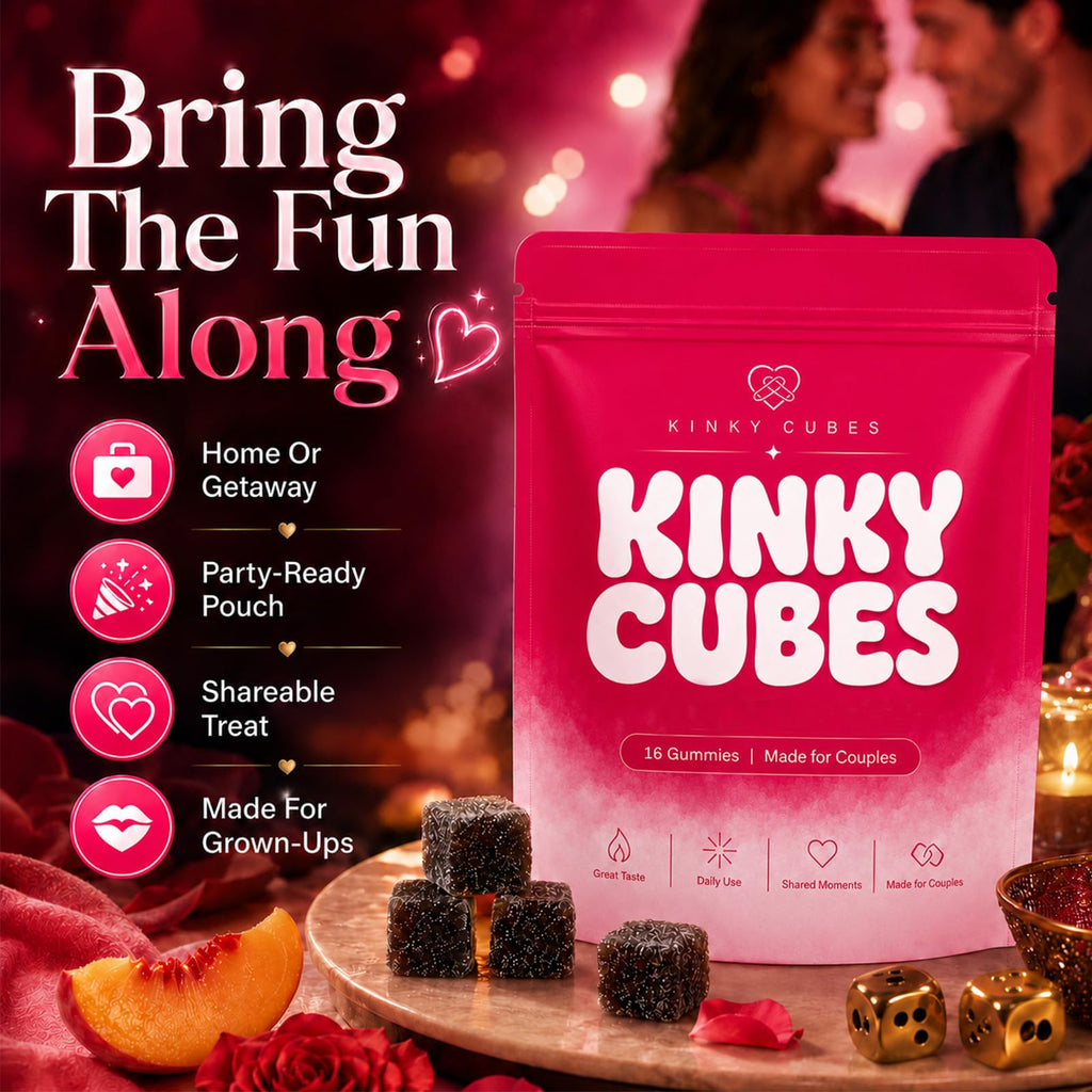KINKY CUBES Gummies, Boost Mood, Vitamin & Mineral Supplements, 16 Gummies