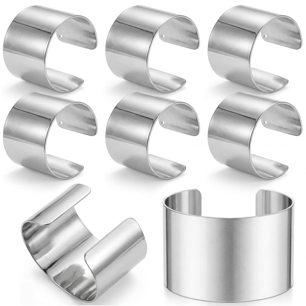 Liliaafar 6 Pcs Silver Corsage Wristlet Cuff Bracelets Women,Cuff