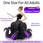 anroog Inflatable Costume Adult Octopus Costume Women Octopus Halloween Blow Up Costumes for Womens Cartoon Cosplay Party