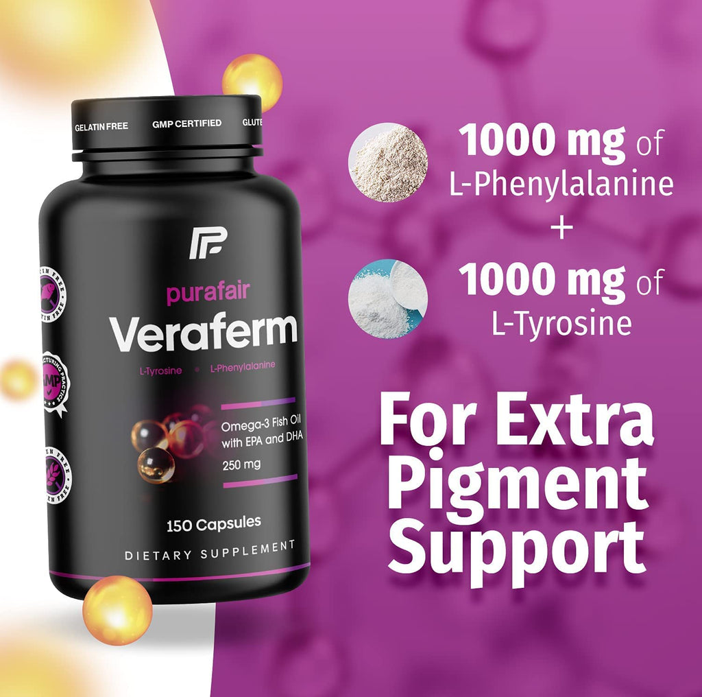 purafair Vitiligo? Improve Skin Pigmentation & Get Rid of White Spots on Skin with This Vitiligo Treatment: Veraferm. These Vitiligo Pills Can Be Used Alone or with Vitiligo Creams for Best Results.