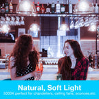 DAYBETTER 24 Pack A19 Vintage LED Edison Bulbs, 60W Equivalent Dimmable LED Bulbs, High Brightness 5000K Daylight, 800 Lumens, 8W E26 Standard Base, Ultra-Bright, CRI80+, Clear Glass Filament Bulb