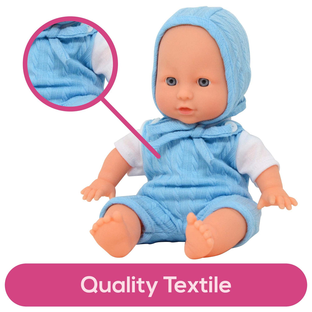 12 inch Realistic Baby Doll with Soft Body and Vinyl Head, Arms, and Legs, Beautiful Soft Baby Doll Dressed in a Matching Onesie and Hat – Packaged in a Gift Box– Ideal Size for Toddlers, Boys, Girls