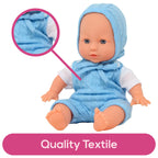 12 inch Realistic Baby Doll with Soft Body and Vinyl Head, Arms, and Legs, Beautiful Soft Baby Doll Dressed in a Matching Onesie and Hat – Packaged in a Gift Box– Ideal Size for Toddlers, Boys, Girls