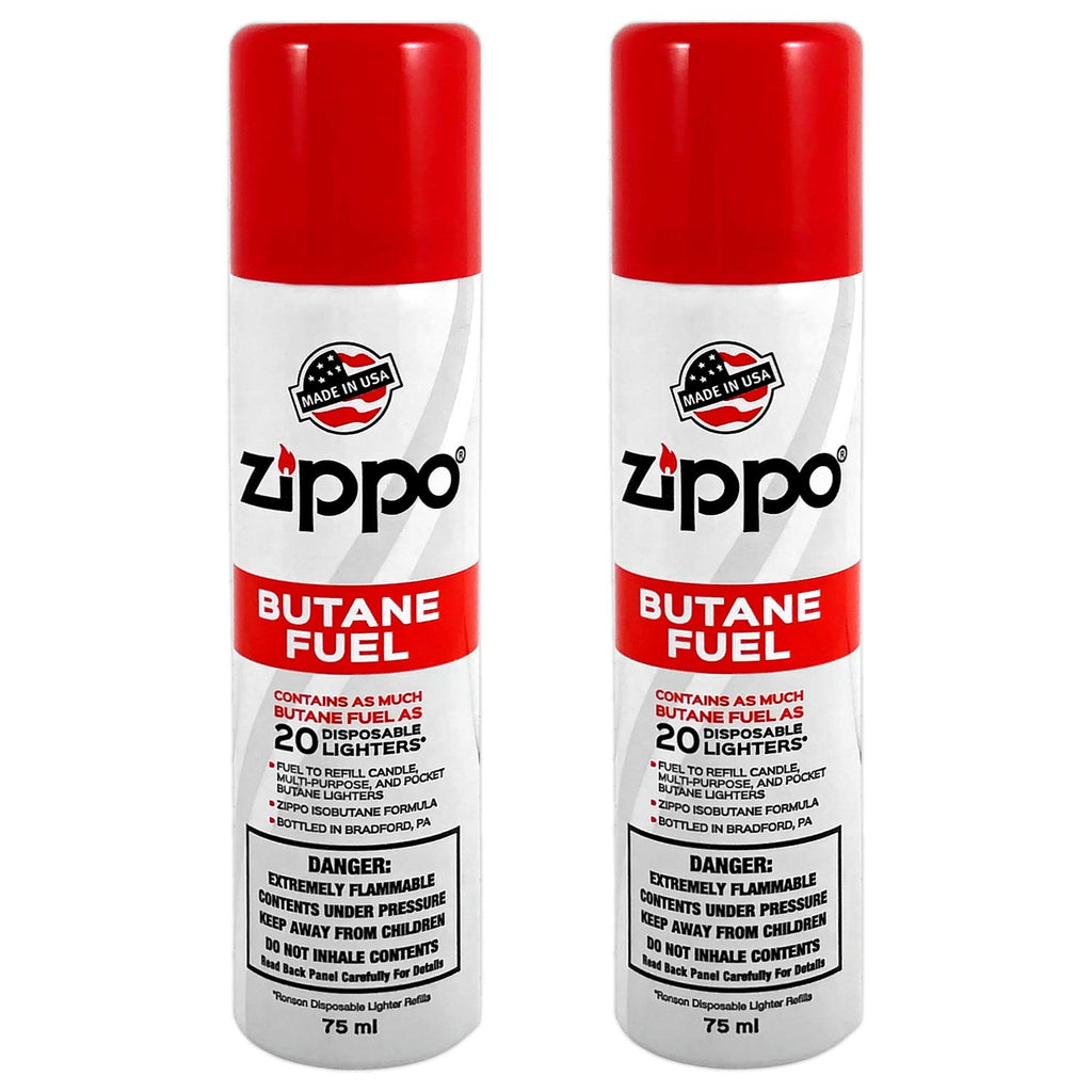 Zippo Butane Fuel Refill – Premium High-Purity for Lighters, Torches & Inserts – Clean Burning, Consistent Flame, Reliable Performance, Made in USA, 75ml 2-Pack