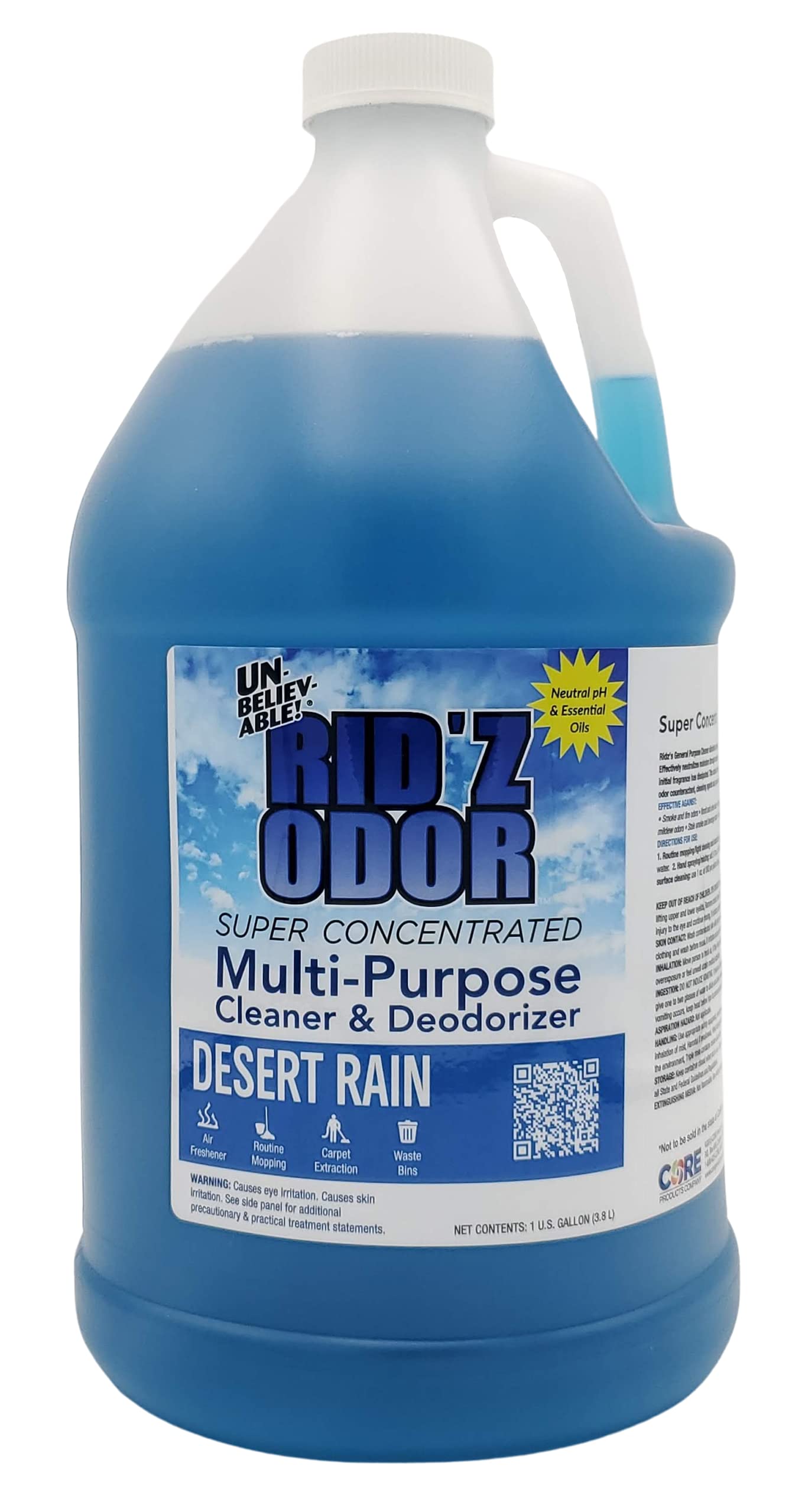 Unbelievable! RID'Z Super Concentrate Multi-Purpose Cleaner & Deodorizer - Desert Rain, 1 Gallon, 1 Count, 128 Fl Oz (Pack of 1)
