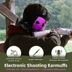 ZOHAN EM054 Electronic Shooting Ear Protection with 4X Sound Amplification, Slim Active Noise Reduction Earmuffs for Gun Range