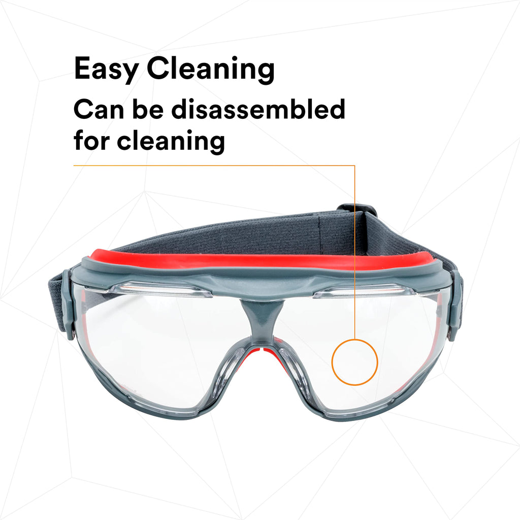 3M GoggleGear 500 Series GG501SGAF, Clear, Scotchgard Anti-fog Lens, 1 Pair