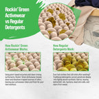 Rockin' Green Laundry Detergent, Plant based, All Natural Laundry Detergent Powder, Vegan and Biodegradable Odor Fighter, Safe for Sensitive Skin (Active Wear 90 Loads - AC/DSea Breeze)