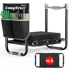 KeepTrim Garden Kneeler and Seat, Foldable Ergonomic Kneeling Bench with Tool Pouch 400 Lbs (Black)