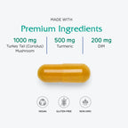 Vitanica CCDG Blend - Immune Support Supplement with Green Tea & Turmeric - DIM Supplement with Turkey Tail Mushroom - Dietary Supplement for Antioxidant & Cellular Support - Vegan - 90 Capsules