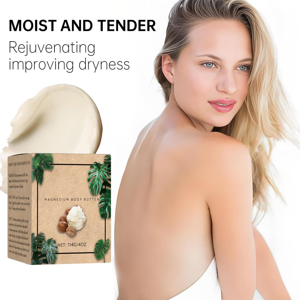 KAVLEE Neuropathy Cream, Magnesium Body Butter,Magnesium Cream for Neuropathy, Deeply Moisturizes Skin, Keep Soft Smooth, Suitable for All Skin Types (114g/1pcs)
