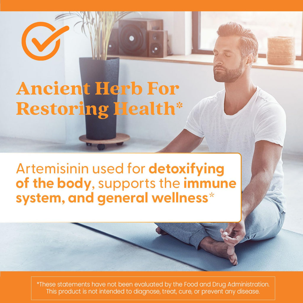 Doctor's Best Artemisinin Supplement for Men & Women - Sourced from Sweet Wormwood Herb, Artemisia Annua Capsules, 200 mg per Serving, Natural Immune Health Support for Adults - 90 Ct Veg Caps