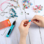 Uolor 3-Speed Cordless Mini Drill Pen, Rechargeable DIY Electric Hand Drill with 10 Small Drill Bits, Micro Drill Set for Jewelry Making Stone Plastic Resin Keychains