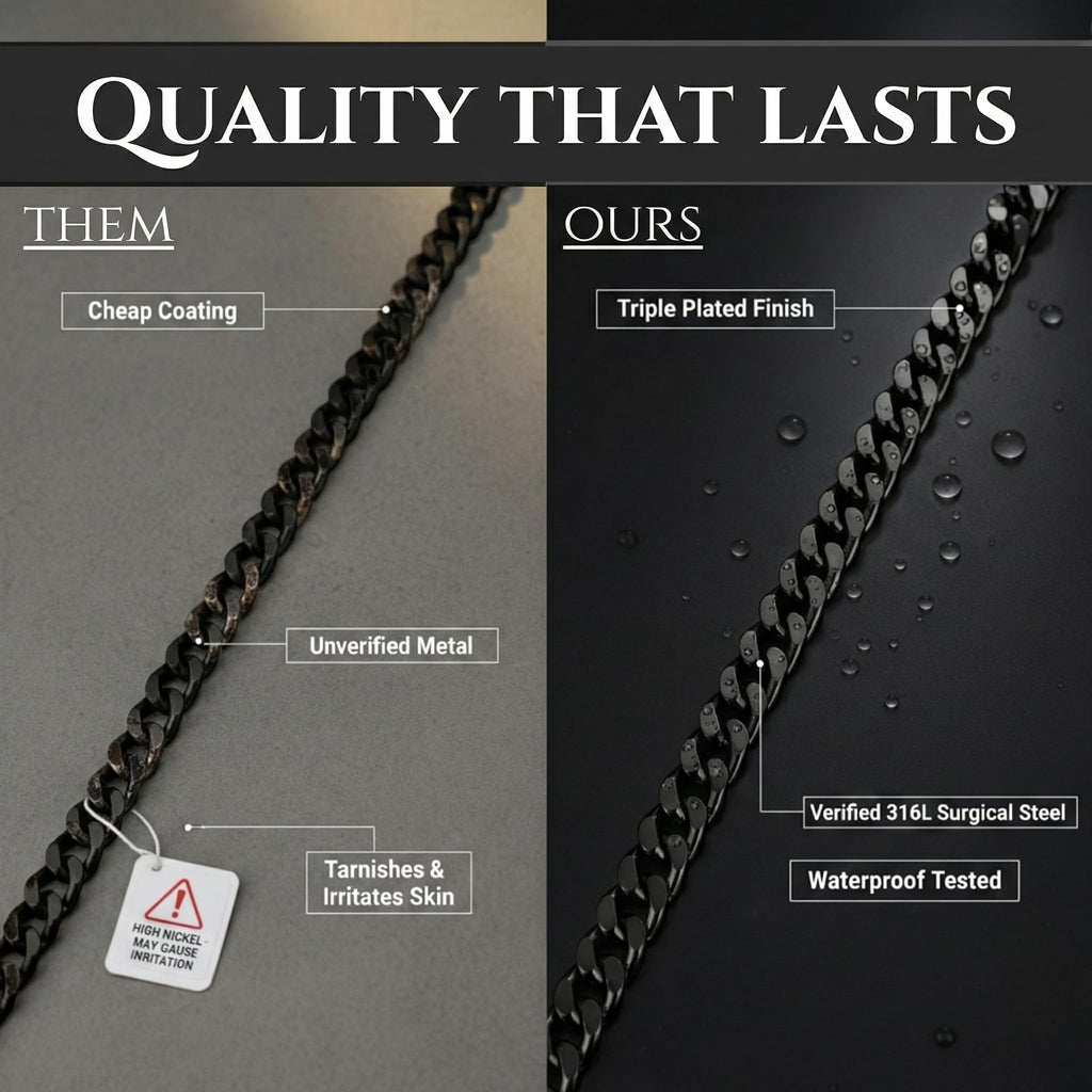 Love You This Much Stepped Up Dad Cuban Link Bracelet, Gifts for Stepfather, Birthday Gifts for Stepdad, Christmas Gift Ideas for Step Dad (Onyx Black, Stainless Steel)