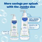 Mustela Gentle Cleansing Gel - Baby Wash for Delicate Skin and Hair - Newborn-Safe Cleanser - Crafted with Natural Avocado Perseose - Various Sizes - 25.35 fl. oz.