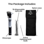 Zyrev ZetaLife Otoscope - Ear Scope with Light, Ear Infection Detector, Pocket Size (Gray Color)