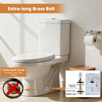 Hibbent Extra Thick Toilet Wax Ring Replacement Kit, Universal Toilet Seal Ring with Brass Bolts and Toilet Bolt Covers, PE Toilet Flange Fits 3 Inch and 4 Inch Drain Pipes