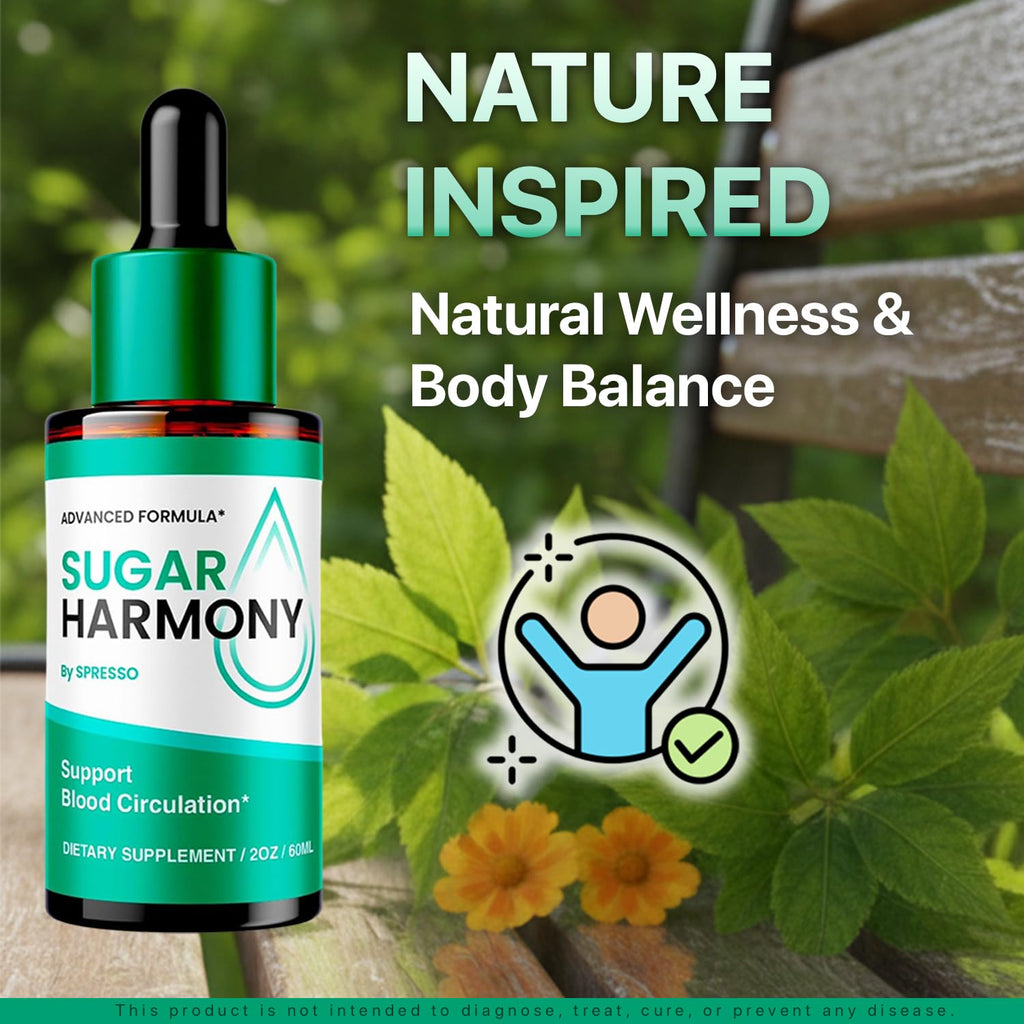 (5 Pack) Sugar Harmony Drops, SugarHarmony Liquid Supplement Healthy Circulation Drops, Advanced Support Formula for Maximum Strength & Stable Levels, Sugar Harmony Dropper for Reviews (10 Oz/300ml)