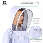 LONGADS Bee Suit for Men, Full Body Beekeeper Suit with Gloves & Veil XXXL