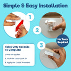 Benny Bradley's Invisible Adhesive Cabinet Locks, White, 10 Pack