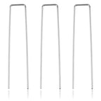 Super Geotextile Landscape Staples - Heavy Duty 11 Gauge Galvanized U-Shaped Sod Pins for Weed Barrier and Landscaping Fabric Stakes - 1" x 6" (100 pcs)