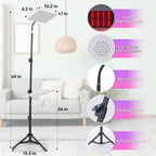Plant Grow Light indoor,264 LEDs Full Spectrum Plant Light with Adjustable Tripod Stand with Remote Control and Auto On/Off Timer Function,Grow Lamp for Indoor Plants Greenhouse Veg Bloom Hydroponic
