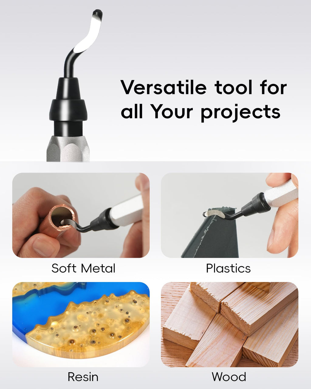 Voltrish 11-Blade HSS Deburring Tool for 3D Printing, Metal, Resin and Pipe