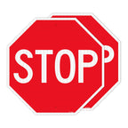 T&R (2 Pack) Large Stop Sign Street Road Sign 24 x 24 Inches. Engineer Grade Reflective Sheeting, Rust Free Aluminum, Weather Resistant, Waterproof, Fade Resistant, 2 Pre-drilled Holes