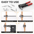 INCLY 1000PCS Aluminum Pop Rivets Assortment Kit with Washers