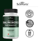 Oral Probiotics Supplement with Prebiotics - Supports Healthy Teeth Gums Mouth and Fresh Odorless Breath for Adults - Strawberry Flavored Chewable Dental Probiotic (60 Tablets, 60 Day Supply)