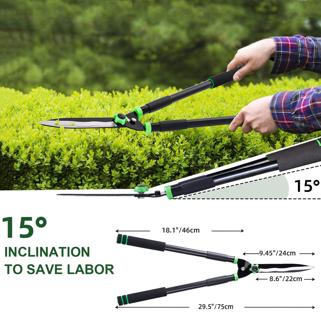 29.5" Hedge Shears,Professional Pruning Shears For Gardening,Sharp Hedge Clippers Handheld With Comfort Grip Handles,Carbon Steel Garden Clippers Handheld for Precise Trimming Gardening Tools