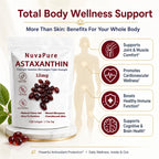 glowdrop NuvaPure Astaxanthin with MCT Oil, 12mg Per Serving, Astaxanthin from Microalgae, Antioxidant Supplement for Daily Wellness, 120 Softgels