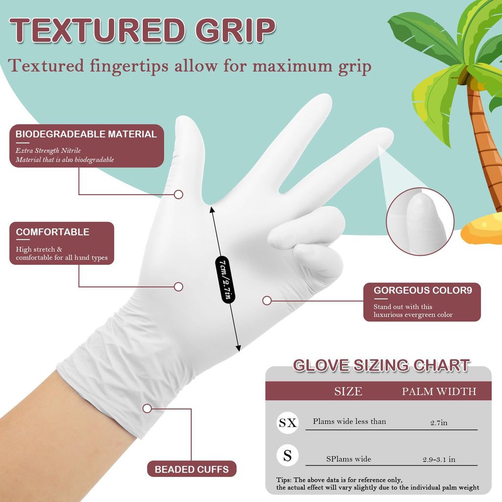 KAHACIYO Kid Disposable Nitrile Gloves 100pcs, Latex and Powder Free -Kid Size for Cooking, Gardening Crafting, Painting, Cooking, Cleaning