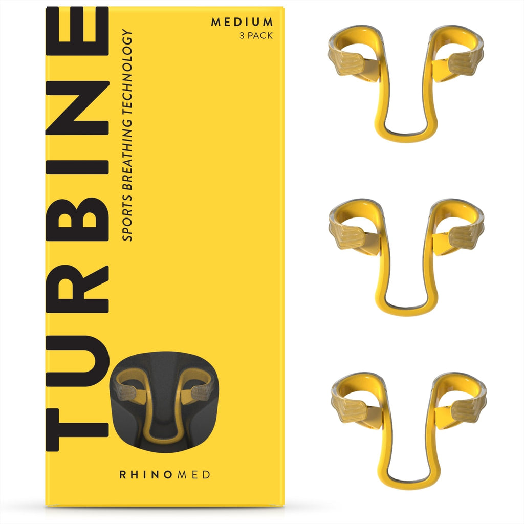 Rhinomed Turbine Breathing Nasal Dilator | Medium 3 Pack | Improve Airflow During Exercise | Nasal Strip Alternative | Comfortable Breathing Aids for Workout Performance